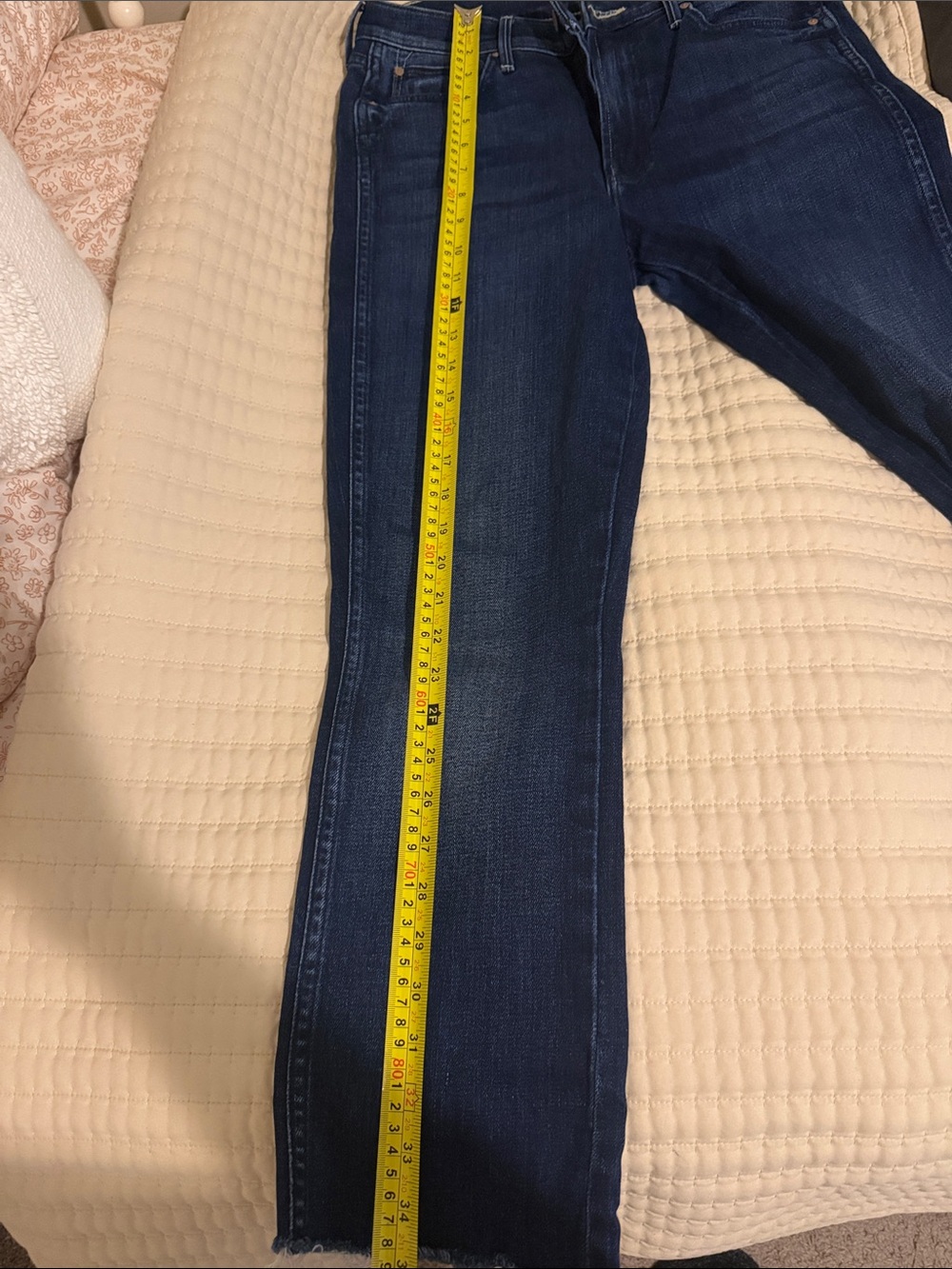 MOTHER Dark Blue Women's Stretch Denim Jeans - Picture 8 of 8